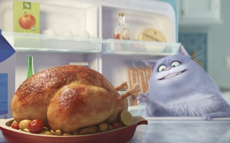 The Secret Life of Pets (2016) - animation, chicken, The Secret Life of Pets, food, chloe, cat, fantasy, pisica, animal, funny, movie