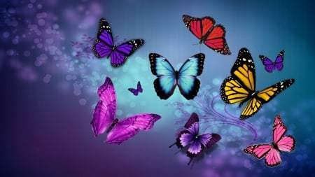 SPRING DANCE - DANCE, BUTERFLIES, WINGS, COLORFUL