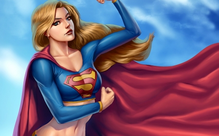 Supergirl - dc, super hero, supergirl, animated, character, woman