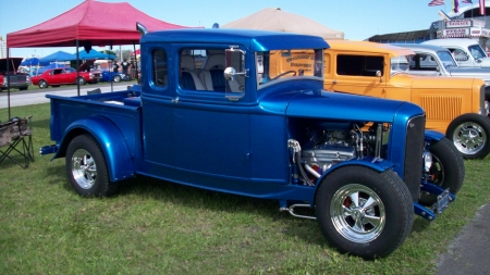 Custom Ford Pickup - classic, blue, gm, truck