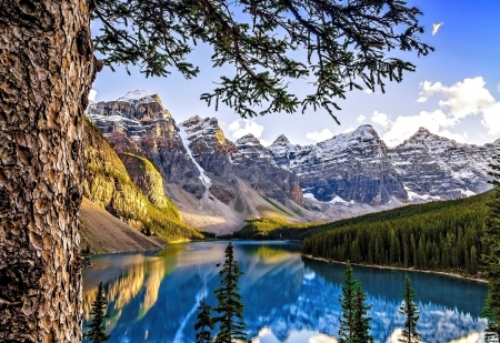 Mountains in Alberta,Canada - canada, nature, mountains, lake