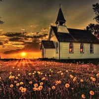 Church at Sunset