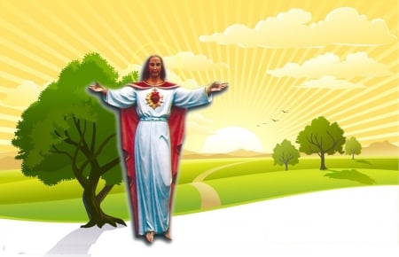 New life in Jesus - easter, christ, jesus, vector, god