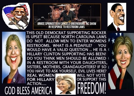 OMG! - pedafile, freedom, springsteen, america, politics