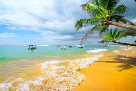 Paradise - beach, sky, paradise, summer, waves, nature, sea view, clouds, summer time, splendor, holiday, sand