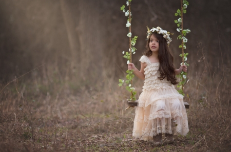 little girl - princess, people, hair, belle, sightly, white, face, childhood, fair, little, bonny, adorable, wallpaper, child, set, beautiful, pink, sweet, nice, beauty, photography, pretty, baby, swing, tree, cute, kid, dainty, girl, lovely, pure, comely, play, desktopnexus, blonde, flower