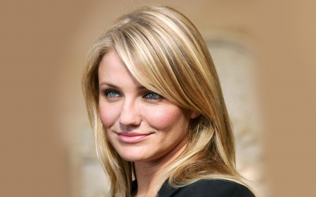 Cameron Diaz - smiling, long hair, blonde hair, pretty girl, actress, blue eyes