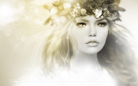 Beauty - rendering, fantasy, beauty, girl, woman