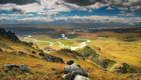 Wonderful View - river, mountains, nature, amazing