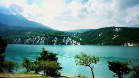 Beautiful Lake - lake, trees, water, nature