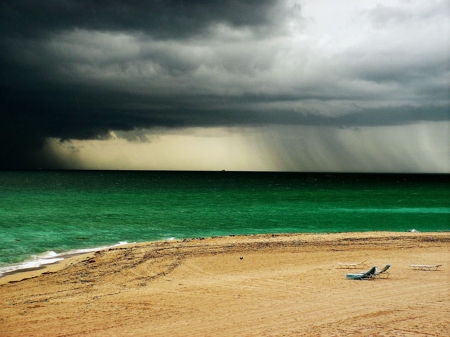 The Storm is coming - cloud, beach, storm, sea