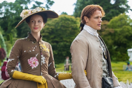 Outlander (TV Series 2014â€“ ) - outlander, sam heughan, caitriona balfe, history, actress, love, actor, fantasy, tv series, couple, woman, man