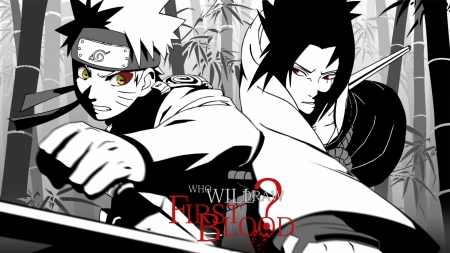 Naruto & Sasuke - Sasuke, Battle, Ninja, Uchiha, Naruto, Anime, Uzumaki, Shinobi