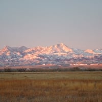 sunrise mountain range