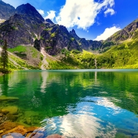 Landscape with mountain and lake