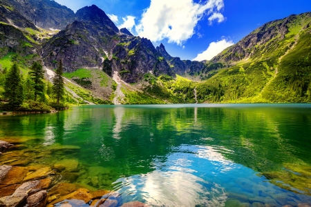 Landscape with mountain and lake