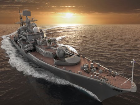 modern destroyer - uss, destroyer, war ship, military