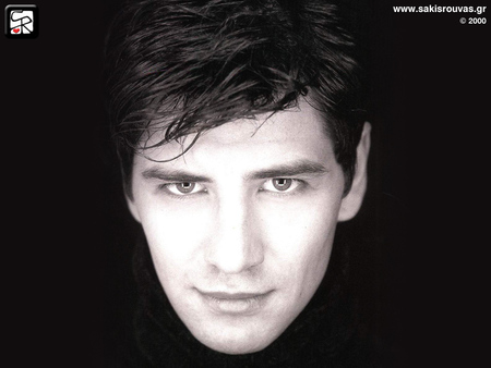 Sakis Rouvas - artist, actor, sakis, singer, black and white, greece