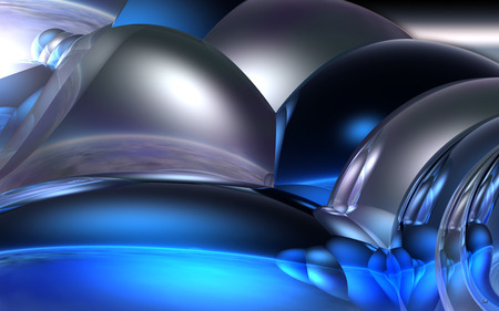 Design - abstract, blue, 3d