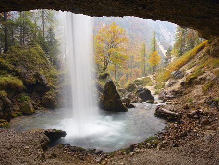 wonderful landscape - waterfalls, mountain