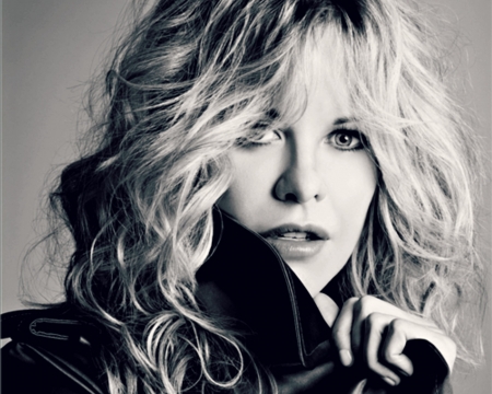 Meg Ryan - white, woman, actress, girl, bw, black, meg ryan, blonde