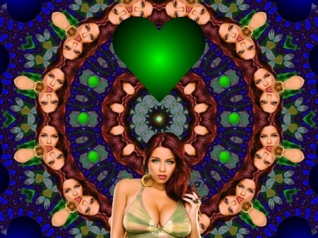 If the Eyes are Green - eye candy, collage, 3d, fractal, abstract