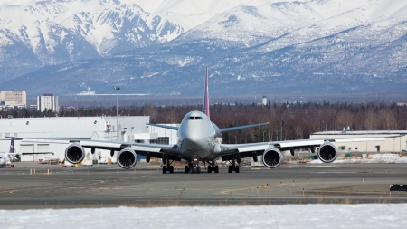 Boeing -747 - plane, mountains, boeing, beautiful