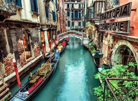 Venice Canal F - Venice, scenery, beautiful, photography, photo, cityscape, architecture, wide screen, Italy, canal