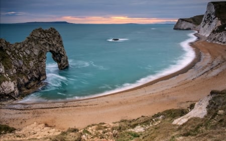 Durdle Door, Dorset, England - england, sunset, nature, beach