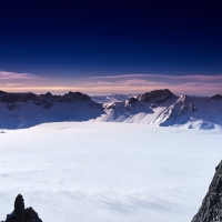 Snowy mountains in China