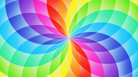 Rainbow flower - abstract, colorful, rainbow, texture, flower, luminos