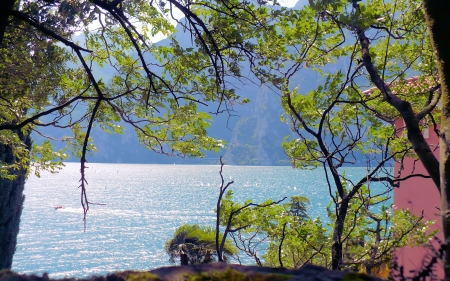 Breath of Summer - summer, lake, forest, mountains, trees, nature