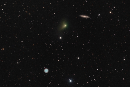 The Comet, the Owl, and the Galaxy - fun, stars, cool, galaxy, comet, space