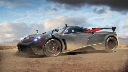 Pagani Huayra - huayra, pagani, car, off road, dirt