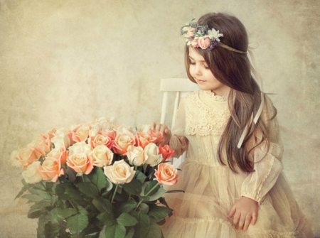 â™¥ - flowers, girl, cute, soft