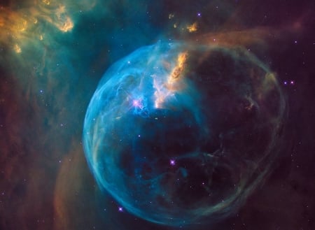 NGC 7635 The Bubble Nebula - space, fun, stars, cool, galaxy, nebula