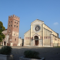 Basilica of San Zeno on a bright day