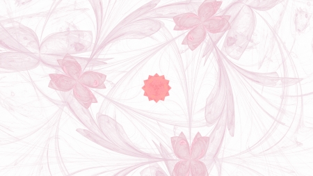 Pink Butterflies Desktop - pink, fractal flame, butterflies, soft