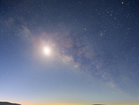 Milky Way in Moonlight - fun, moon, stars, cool, galaxy, space