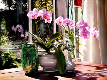 Still Life - flowers, pretty, still life, vase