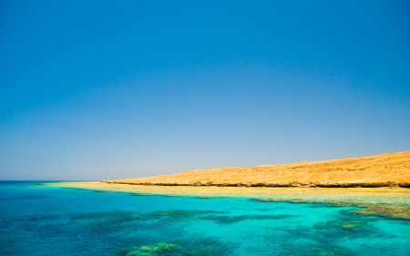 Amazing colors - sea, beach, land, sky