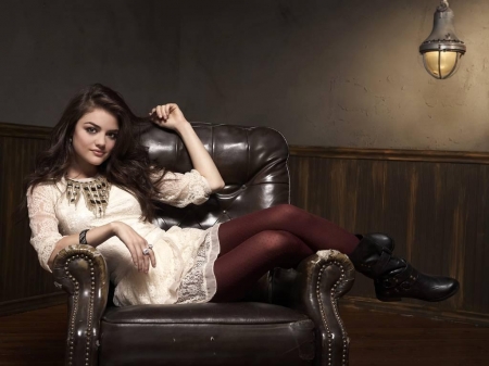 Lucy Hale - Improved - pretty little liars, actress, hot, lucy hale, 2016, wallpaper, boots, stockings, model, legs, lucy, beautiful, hale