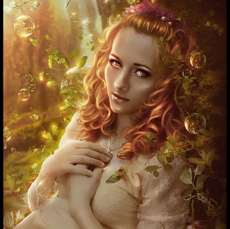 Spring Has Come - art, lady, fantasy, spring