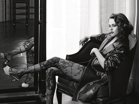 Kristen Stewart - kristen stewart, actress, sexy, 2016, wallpaper, heels, stewart, stockings, model, legs, kristen, beautiful, chanel