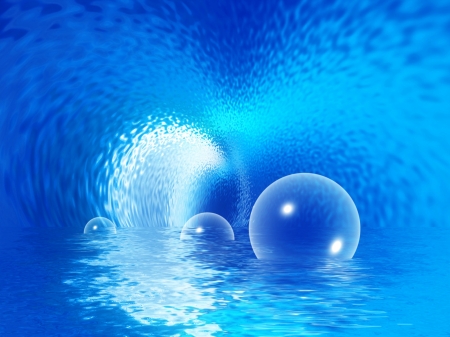 Abstract - white, abstract, blue, water, summer, bubbles