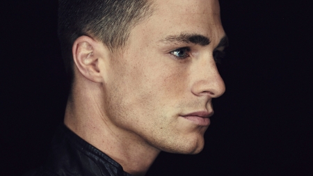 Colton Haynes - male, black, actor, profile, face, man, Colton Haynes