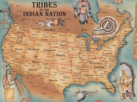 Native American Tribes - infographic, factoid, tribes, history, Native American