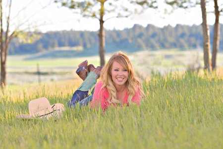 Cowgirl In The Countryside - trees, hat, cowgirl, countryside, field, boots, grass, blonde