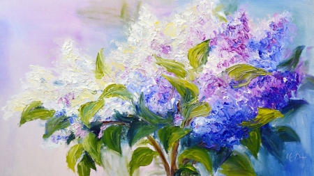 Painted Lilac Bouquet