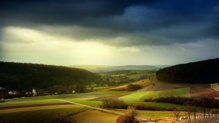 Splendor our planet - beautiful, fields, nature, clouds